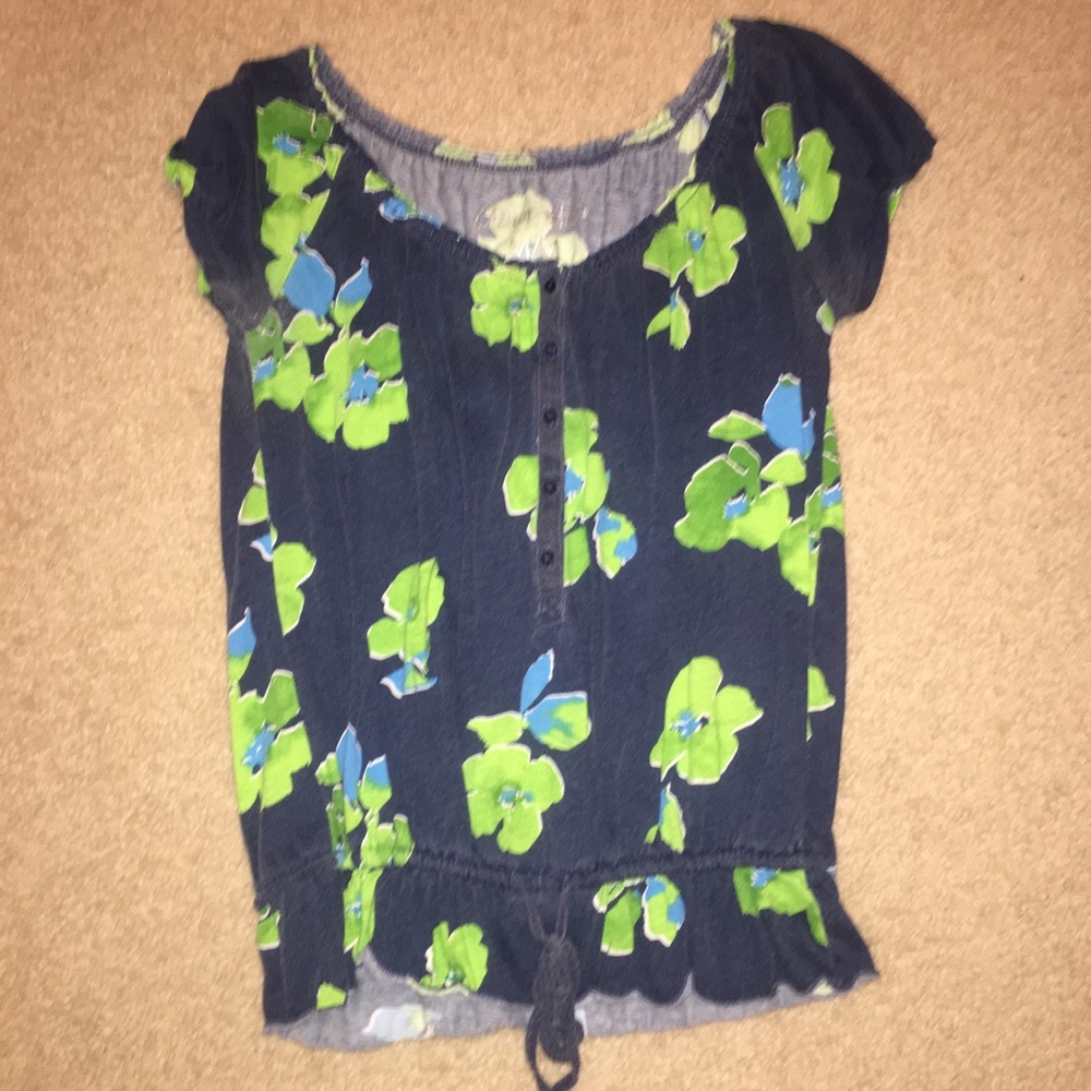 Flowered off the shoulder top